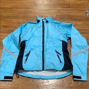 Showers Pass Light Blue Windbreaker Jacket